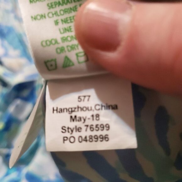 Lilly Pulitzer Deanna Tank Top Romper In Bennet Blue Salty Seas sz XS - Picture 4 of 4